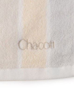 Chacott ストライプハンドタオル パールグレー