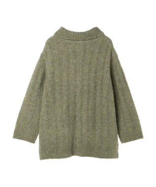 earth music&ecology ブークレハーフジップミニワンピース Khaki