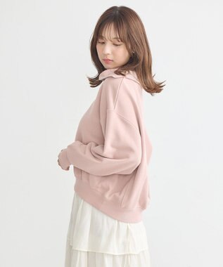 earth music&ecology ハーフＺＩＰプルオーバー Pink