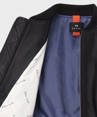Paul Smith ラムレザー MA-1 ブルゾン ブラック