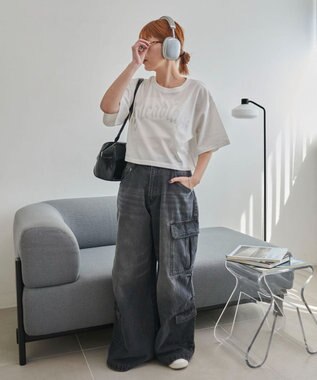 WEGO ラインストーンショートT ホワイト