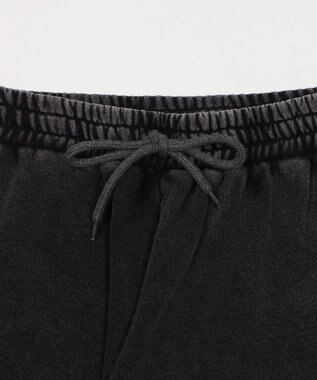 WEGO 【ウエストゴム/SMサイズ展開】裏起毛カーブデザインスウェットパンツ スミクロ