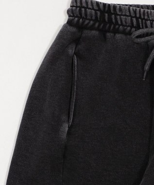 WEGO 【ウエストゴム/SMサイズ展開】裏起毛カーブデザインスウェットパンツ スミクロ