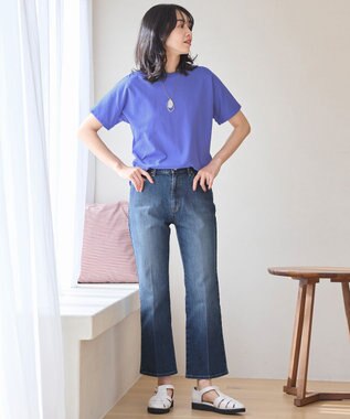 ANY 【洗濯機可/ストレッチ】デニムフレアパンツ インディゴ