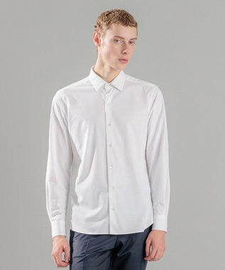 JOSEPH HOMME ハイゲージコットンジャージー 　レギュラーカラーシャツ ホワイト系