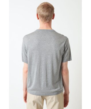 DAKS DDロゴポケットニットTシャツ グレー