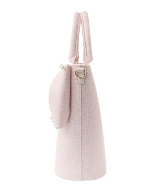Maison de FLEUR ツイードパールショルダーバッグ Pink