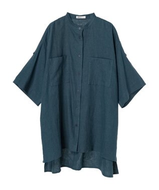 CRAFT STANDARD BOUTIQUE 【キナリノ別注】リネンレーヨンWポケットシャツ Navy