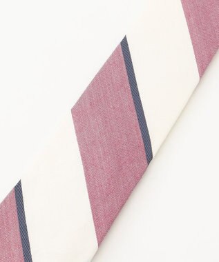 J.PRESS MEN 【LINEN MIX COLLECTION】 レジメンタル ネクタイ ローズ系1