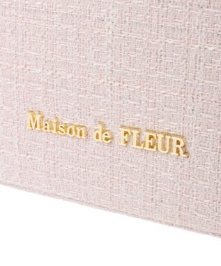 Maison de FLEUR ツイードパールショルダーバッグ Pink