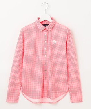 23区GOLF 【WOMEN】【吸水速乾】グラフ柄 長袖シャツ ピンク系3