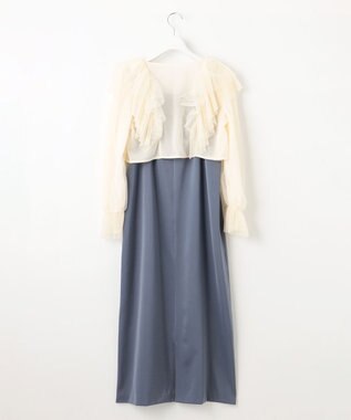 Feroux チュールボレロ×キャミドレスセット ブルー系
