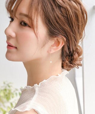 Phoebe 【K10】チェーンパールピアス ゴールド