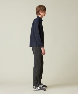 J.PRESS MEN 【新素材 / ビジネス対応可】ロングスリーブポロシャツ ネイビー系