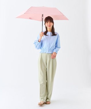 MOONBAT 【超撥水/自動開閉】フロータス(FLO(A)TUS) 折りたたみ傘 無地 UV 60cm ペールピンク