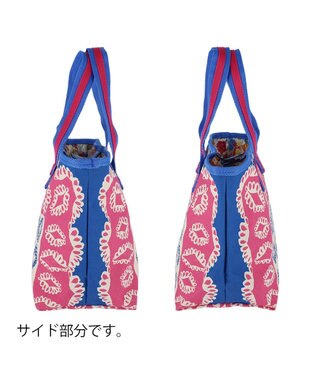tsumori chisato CARRY ダイヤモンドフラワー ハンドバッグ 手提げ リバーシブル 花柄 ブルー