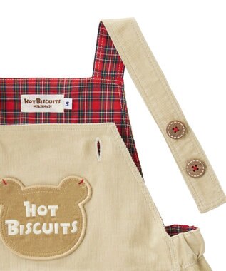 MIKI HOUSE HOT BISCUITS 【70-110cm】 コーデュロイ　ジャンパースカート ベージュ
