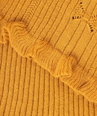 組曲 KIDS 【150-160㎝】リブニット マリーゴールド系