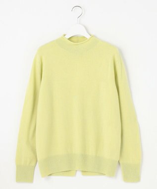 J.PRESS LADIES S 【洗える】CASHMERE BLEND スタンドカラー ニット ピスタチオ系