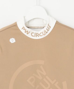 PW CIRCULUS 【UVカット / 吸水速乾 / 伸縮性抜群】【WOMEN】バックメッシュ切り替えモックT ゴルフウェア レディース ベージュ系