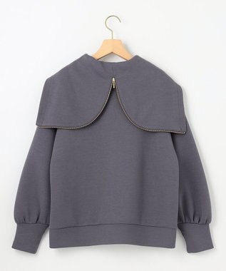 組曲 ダンボールジャージー ジップアップパーカー チャコールグレー系