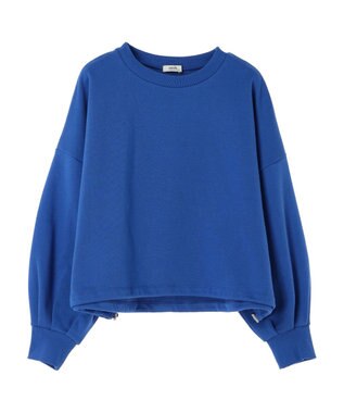 earth music&ecology 裏毛ドロストプルオーバー Blue