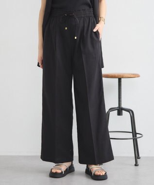 earth music&ecology 【接触冷感/UVカット】リラックスイージーパンツ Black