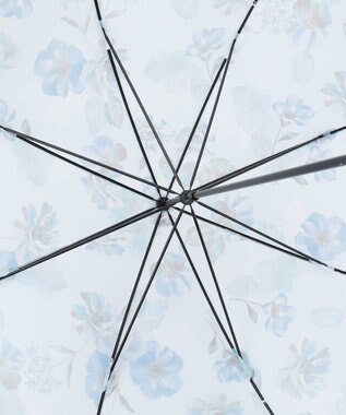 ANY SIS 【WEB限定】晴雨兼用フローラルウォッシュ 長傘 サックスブルー系