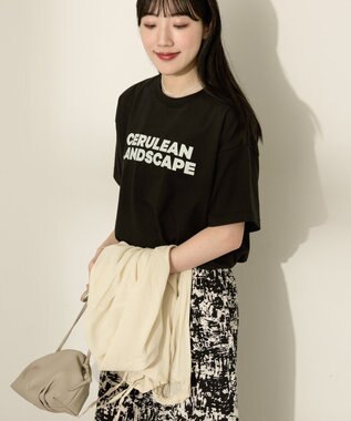 AMERICAN HOLIC BoldロゴプリントTシャツ Black