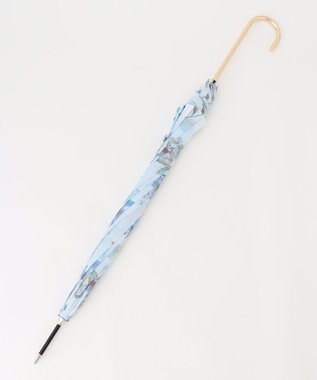 ANY SIS 【WEB限定】晴雨兼用フローラルウォッシュ 長傘 サックスブルー系