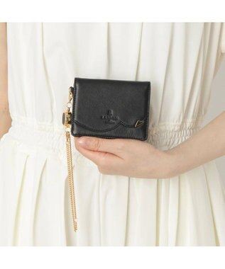 LANVIN en Bleu デクール 三面パスケース ブラック