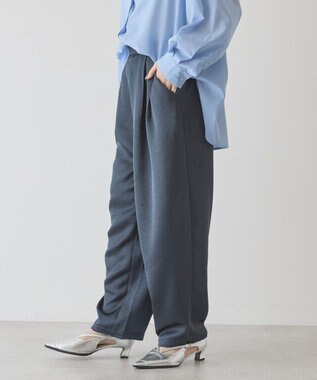AMERICAN HOLIC 【イージーケア】サテンカーブパンツ Navy