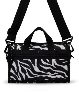 LeSportsac MINI DUFFEL CROSSBODY/クリームブラックゼブラ クリームブラックゼブラ