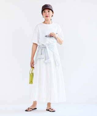 UNFILO シアークロップドシャツ モノトーンストライプ