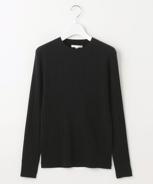 自由区 S レーヨンストレッチリブインナー ニット ブラック