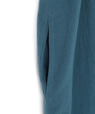 J.PRESS YORK STREET 【WOMEN】コットンワッシャーリラックス ワンピース ピーコックグリーン系