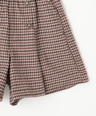 ANY KIDS チェックショートパンツ ブラウン
