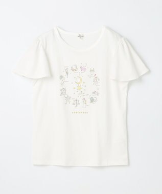 組曲 KIDS 【UVカット加工】【150-160㎝】12星座 Tシャツ オフホワイト