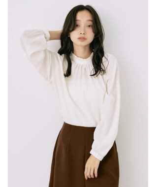 earth music&ecology ２ＷＡＹフリルブラウス Ivory