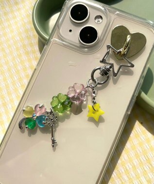 WEGO ビジュークローバービーズキーホルダー 柄1