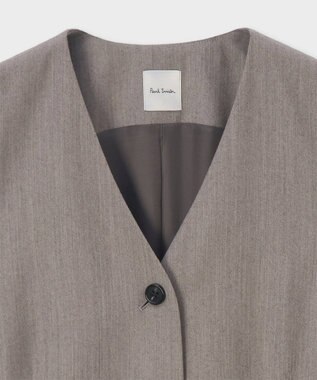 Paul Smith カシミアブレンド フランネル ジャンパースカート グレイッシュベージュ