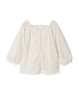 earth music&ecology フラワーレースブラウス Off White