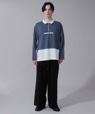 WEGO ドルマンポンチハーフZIPT（LS） ブルー