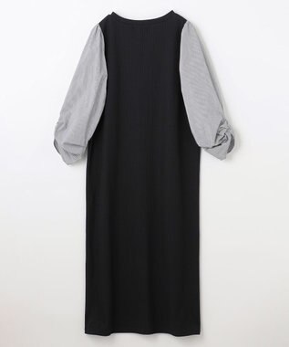 ANY コンビネーションワンピース ブラック×ストライプ