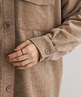CRAFT STANDARD BOUTIQUE ベロアシャツジャケット Beige