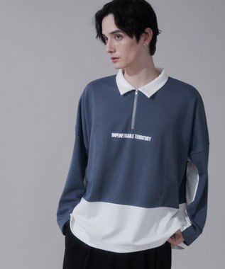 WEGO ドルマンポンチハーフZIPT（LS） ブルー