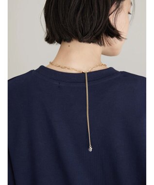 AMERICAN HOLIC 発泡ロゴポンチプルオーバー Navy