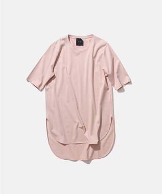 SUVIN 60/2 | ラウンドヘム S/S Tシャツ, PINK, 01