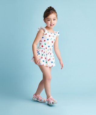 MIKI HOUSE HOT BISCUITS 【ミキハウス】【70-130cm】ワンピース水着 マルチカラー