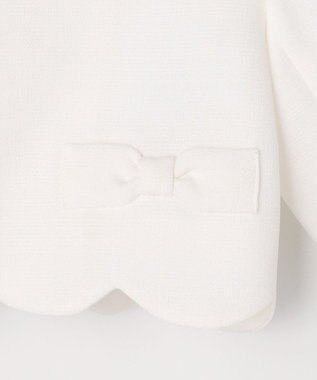 ANY KIDS 【2点セット】リボンボレロジャケット+シフォンプリーツ ワンピース ラベンダー